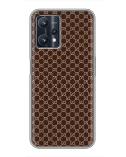 Чехол для Realme 9 Pro с картинкой «Gucci — шоколадная сетка»