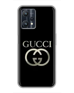 Чехол для Realme 9 Pro с картинкой «Gucci — золото на черном»