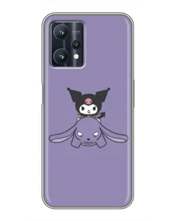 Чохол для Realme 9 Pro з картинкою «Kuromi на ліловому фоні» Чохол для Realme 9 Pro з картинкою «Kuromi на ліловому фоні»