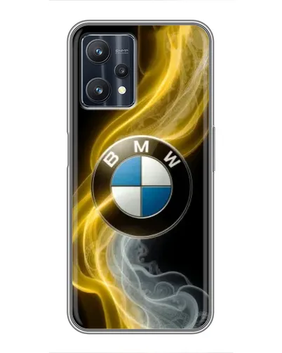 Чехол для Realme 9 Pro с картинкой «Золотистый дым BMW»