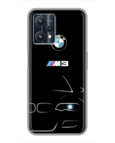 Чехол для Realme 9 Pro с картинкой «Минималистичный принт BMW M3»