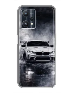 Чехол для Realme 9 Pro с картинкой «BMW сквозь туман»