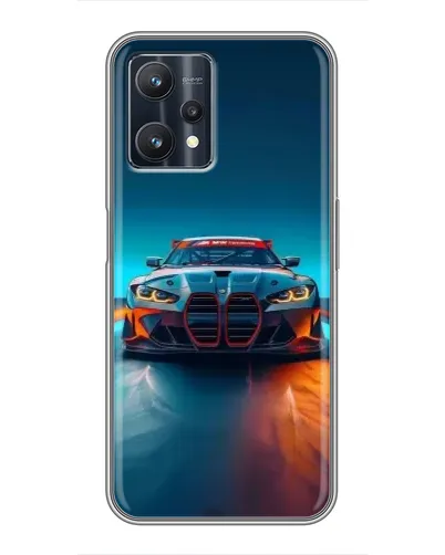 Чехол для Realme 9 Pro с картинкой «BMW — огни неона» Чехол для Realme 9 Pro с картинкой «BMW — огни неона»