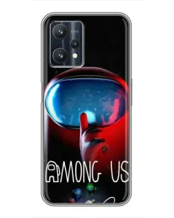 Чехол для Realme 9 Pro с картинкой «Красный импостер — макро» Чехол для Realme 9 Pro с картинкой «Красный импостер — макро»