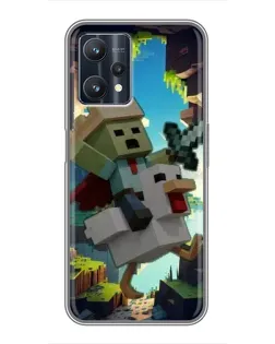 Чехол для Realme 9 Pro с картинкой «Стив и гусь» Чехол для Realme 9 Pro с картинкой «Стив и гусь»