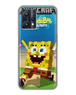 Чехол для Realme 9 Pro с картинкой «Губка Боб Minecraft» Чехол для Realme 9 Pro с картинкой «Губка Боб Minecraft»