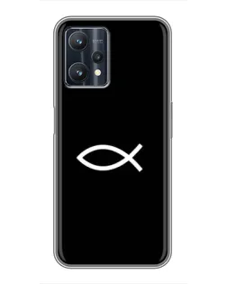 Чехол для Realme 9 Pro с картинкой «Символ рыбы Jesus»