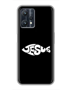 Чехол для Realme 9 Pro с картинкой «Рыба Jesus»