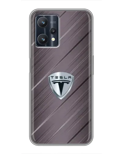 Чехол для Realme 9 Pro с картинкой «Металлическая текстура Tesla» Чехол для Realme 9 Pro с картинкой «Металлическая текстура Tesla»