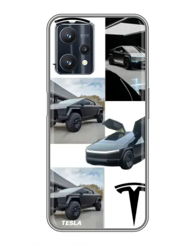 Чехол для Realme 9 Pro с картинкой «Коллаж Cybertruck Tesla» Чехол для Realme 9 Pro с картинкой «Коллаж Cybertruck Tesla»