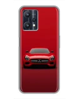 Чехол для Realme 9 Pro с картинкой «Красный Mercedes AMG»