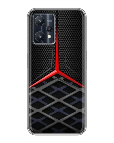 Чехол для Realme 9 Pro с картинкой «Mercedes Carbon Grid»