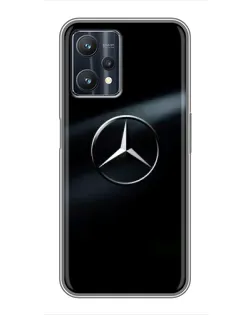 Чехол для Realme 9 Pro с картинкой «Mercedes на металле»