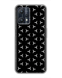 Чехол для Realme 9 Pro с картинкой «Mercedes паттерн звезд»