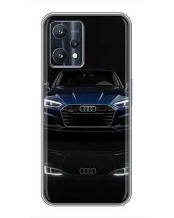 Чехол для Realme 9 Pro с картинкой «Audi — ночное отражение»