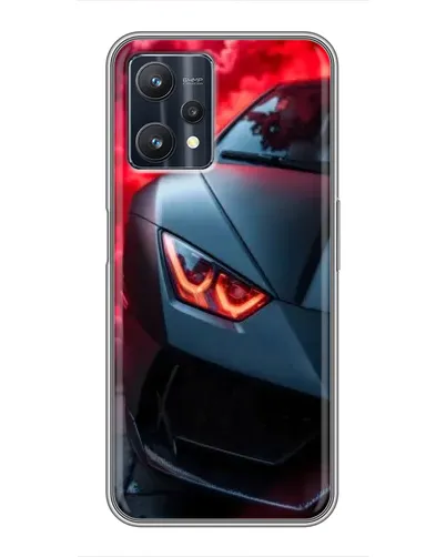 Чехол для Realme 9 Pro с картинкой «Lamborghini красное сияние»