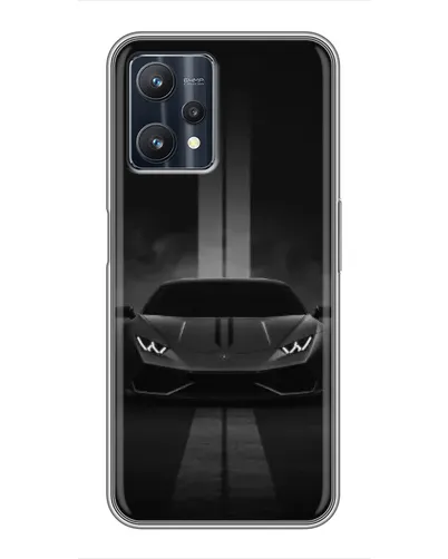 Чехол для Realme 9 Pro с картинкой «Lamborghini симметрия дорог»