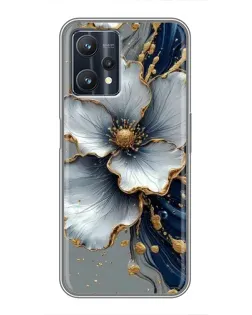Чохол для Realme 9 Pro з картинкою «Біла квітка та золотий флюїд» Чохол для Realme 9 Pro з картинкою «Біла квітка та золотий флюїд»