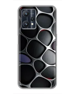 Чохол для Realme 9 Pro з картинкою «Об'ємна темна решітка»