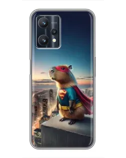 Чехол для Realme 9 Pro с картинкой «Капи-мен супергерой»