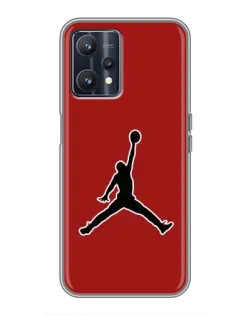 Чехол для Realme 9 с картинкой «Jordan Red Back»