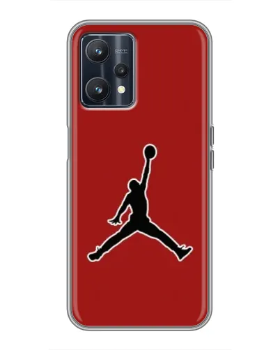 Чехол для Realme 9 с картинкой «Jordan Red Back»