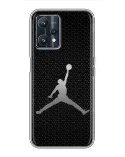 Чехол для Realme 9 с картинкой «Jordan Dark Carbon»