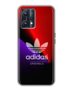 Чехол для Realme 9 с картинкой «Adidas Red Neon»