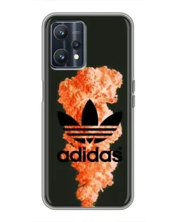 Чехол для Realme 9 с картинкой «Оранжевый дым Adidas»