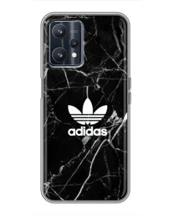 Чехол для Realme 9 с картинкой «Белый мрамор Adidas»