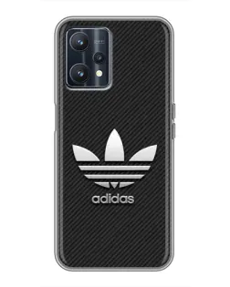 Чехол для Realme 9 с картинкой «Adidas Карбоновая текстура»