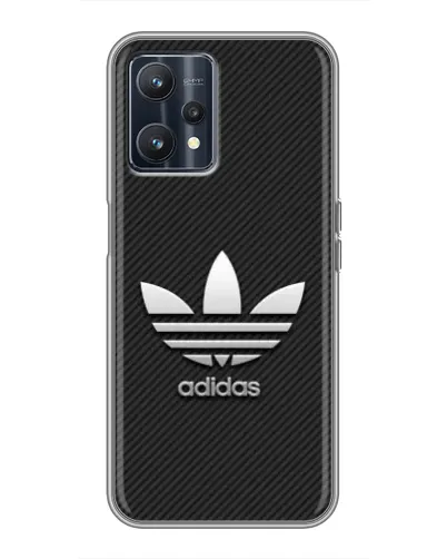 Чехол для Realme 9 с картинкой «Adidas Карбоновая текстура» Чехол для Realme 9 с картинкой «Adidas Карбоновая текстура»