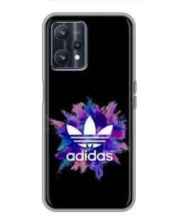 Чехол для Realme 9 с картинкой «Взрыв красок Adidas»