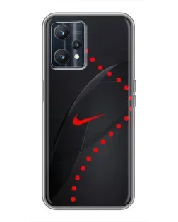 Чехол для Realme 9 с картинкой «Абстрактный дизайн Nike»