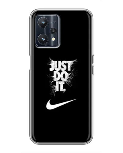 Чехол для Realme 9 с картинкой «Текстовый принт Nike»