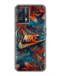 Чехол для Realme 9 с картинкой «Nike в абстракции»