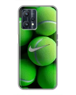 Чехол для Realme 9 с картинкой «Теннисные мячи Найк»