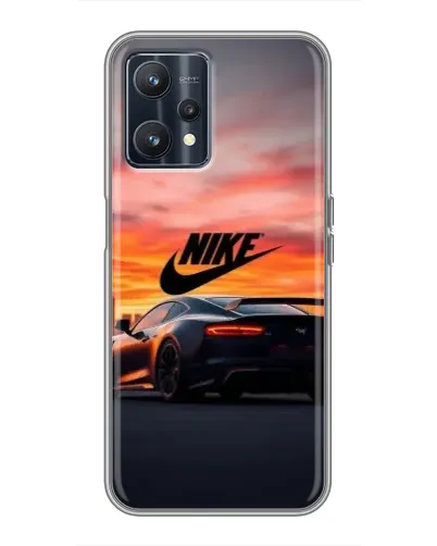Чехол для Realme 9 с картинкой «Nike и суперкар»