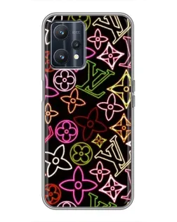Чехол для Realme 9 с картинкой «Неоновый микс Nike»