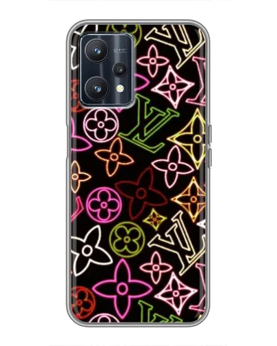 Чехол для Realme 9 с картинкой «Неоновый микс Nike»