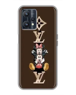 Чехол для Realme 9 с картинкой «LV и Микки Маус»