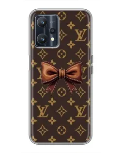 Чехол для Realme 9 с картинкой «LV с бантом»