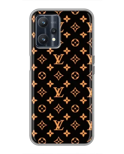 Чехол для Realme 9 с картинкой «Золотая монограмма LV»