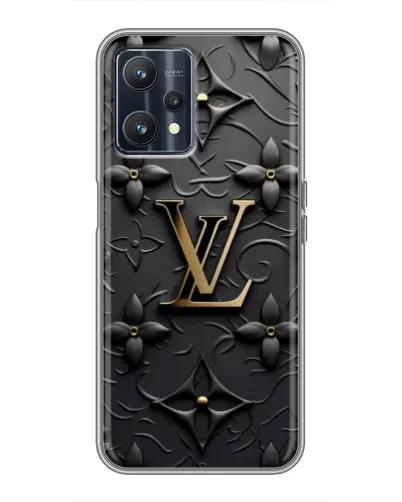 Чехол для Realme 9 с картинкой «Кожаная текстура LV»