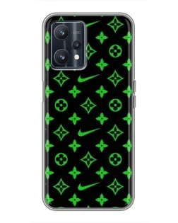 Чехол для Realme 9 с картинкой «Неоновый принт LV»