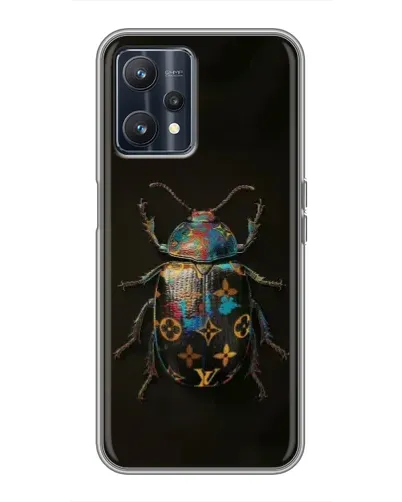 Чехол для Realme 9 с картинкой «LV — мраморный принт»