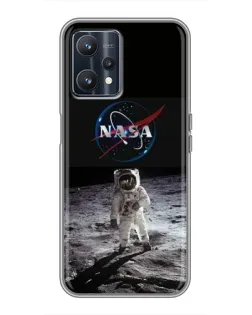 Чехол для Realme 9 с картинкой «Астронавт на Луне»