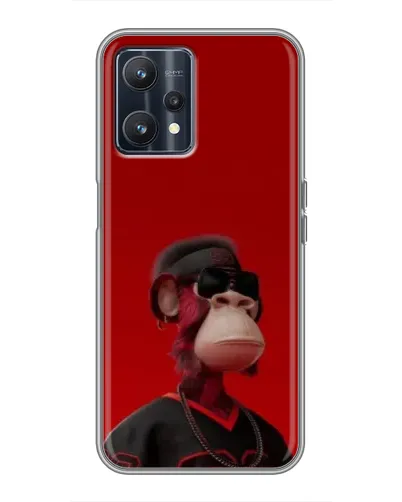 Чехол для Realme 9 с картинкой «Bored Ape в красном»