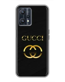 Чехол для Realme 9 с картинкой «Золотой логотип Gucci»