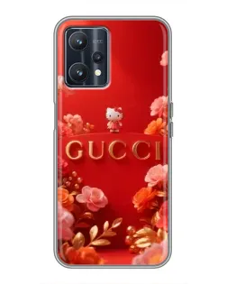 Чехол для Realme 9 с картинкой «Gucci — золотой сад»